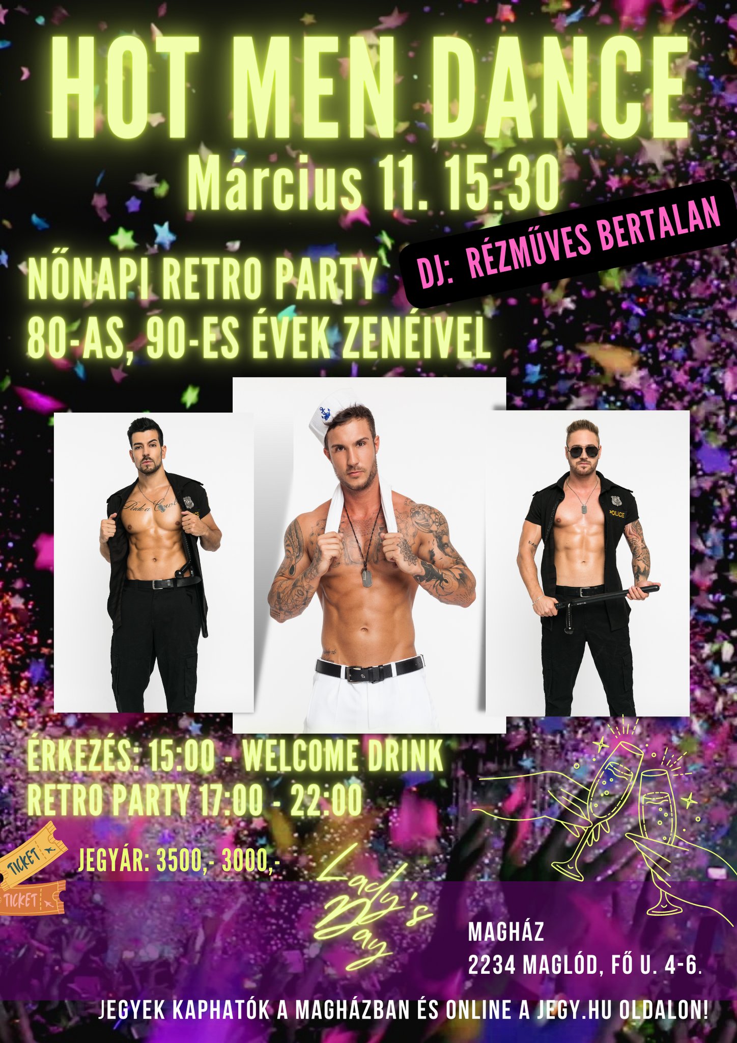 2023.03.11. Hot Men Dance - Nőnapi retro party